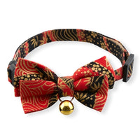 Necoichi Gilded Gold Bow Tie Cat Collar